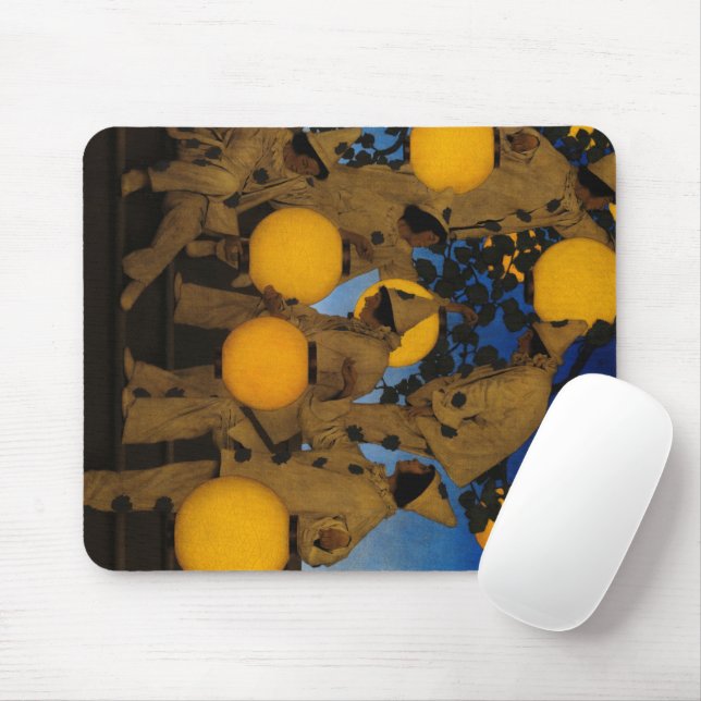 The Lantern Bearers, 1908 by Maxfield Parrish Mouse Pad (With Mouse)