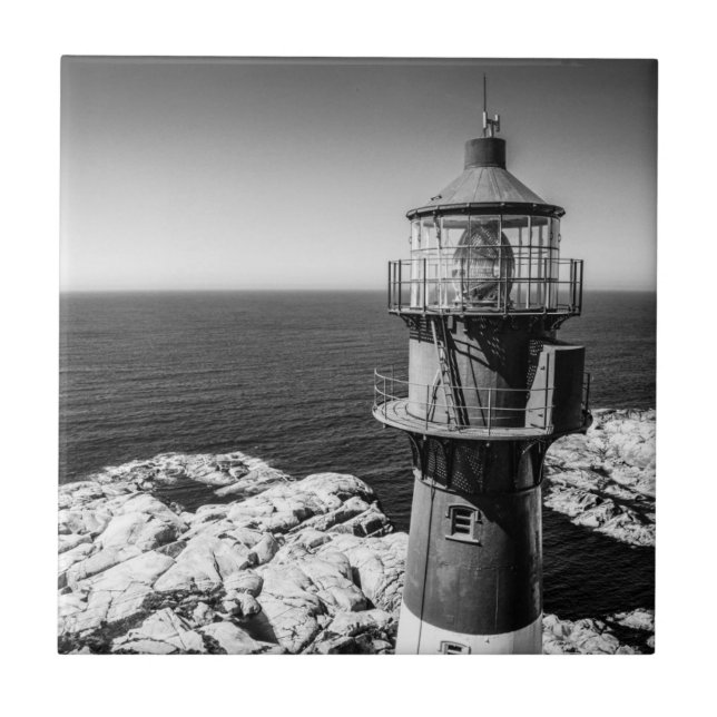 The Lantern Room of a Lighthouse | Bømlo Norway Ceramic Tile (Front)