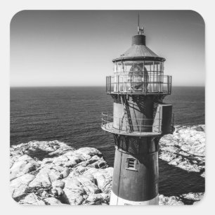The Lantern Room of a Lighthouse   Bømlo Norway Square Sticker