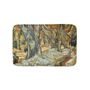 The Large Plane Trees By Vincent Van Gogh Bath Mat