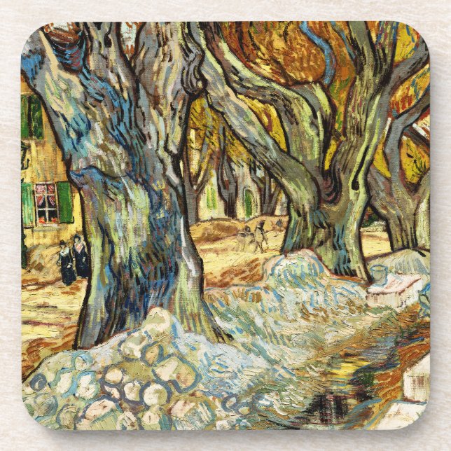 The Large Plane Trees By Vincent Van Gogh Coaster (Front)