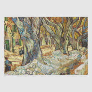 The Large Plane Trees By Vincent Van Gogh Tissue Paper