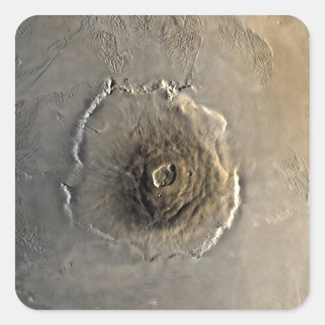 The largest known volcano in the solar system square sticker (Front)
