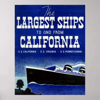 The Largest Ships To And From California Canvas Poster