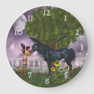 The Last Black Unicorn Wall Clock