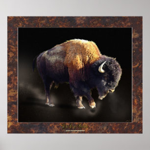The Last Buffalo Wildlife History Fine Art Poster