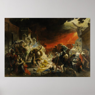 The Last Day of Pompeii by Karl Briullov Vesuvius Poster