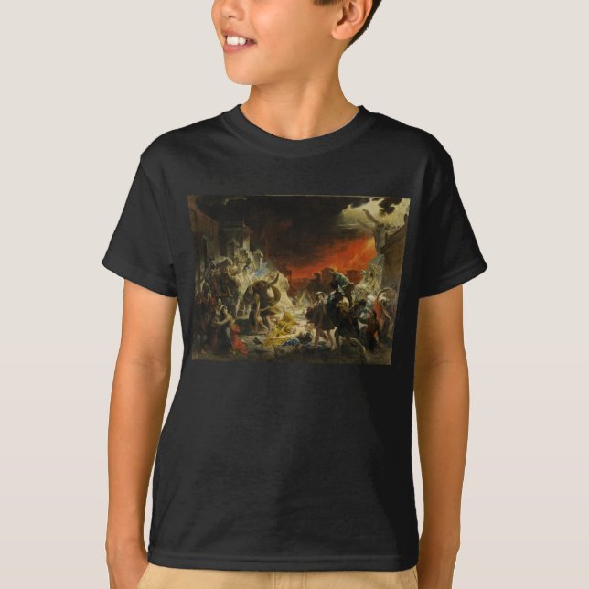 The Last Day of Pompeii by Karl Briullov Vesuvius T-Shirt (Front)