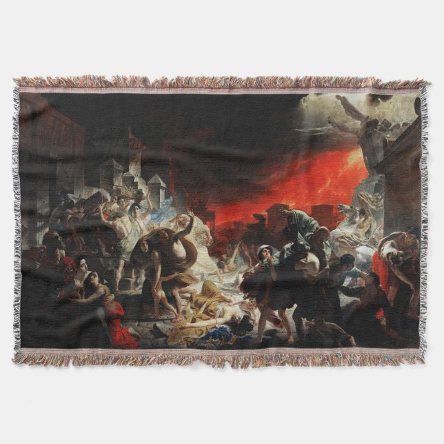 The Last Day of Pompeii by Karl Bryullov Throw Blanket (Front)