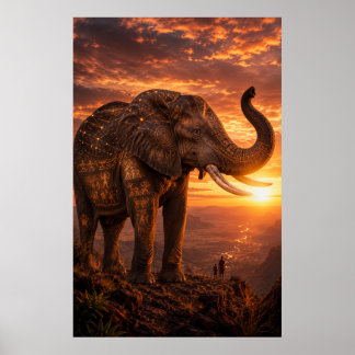 The Last Guardian — Ancient African Elephant Carry Poster