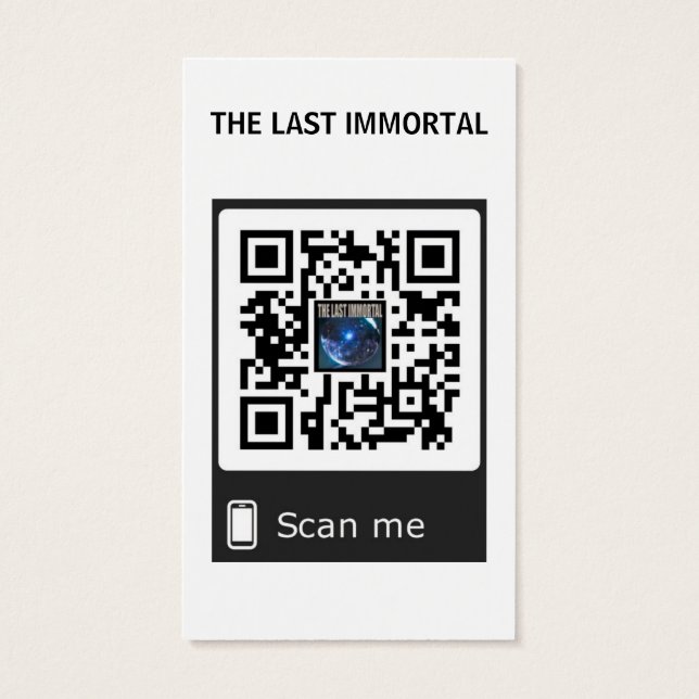 The Last Immortal Business Cards with QR Code (Back)