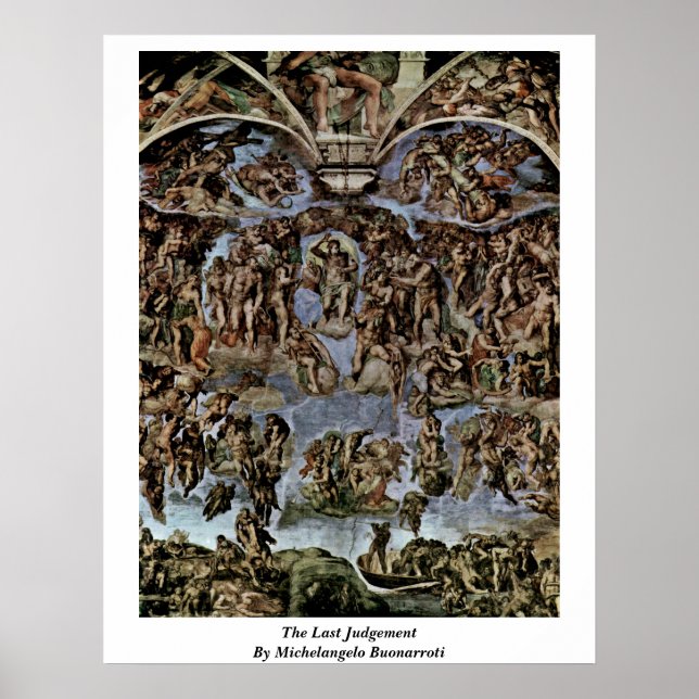 The Last Judgement By Michelangelo Buonarroti Poster (Front)