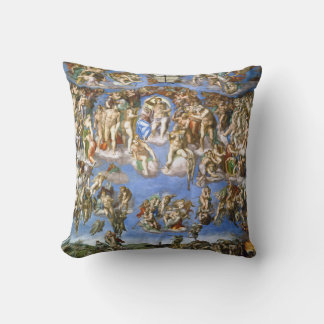 The Last Judgment Fresco by Michelangelo Cushion
