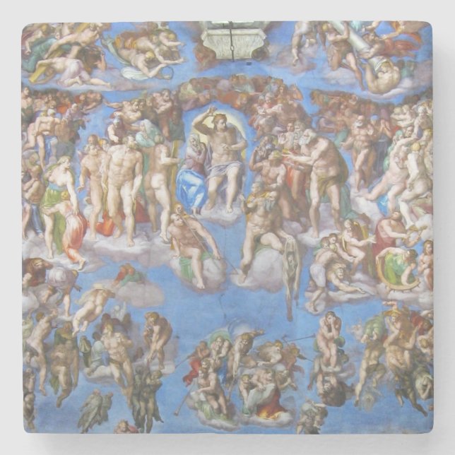 The Last Judgment - Michelangelo Buonarroti Stone Coaster (Front)
