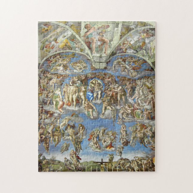The Last Judgment, Sistine Chapel by Michelangelo Jigsaw Puzzle (Vertical)