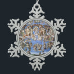 The Last Judgment Snowflake Pewter Christmas Ornament<br><div class="desc">The Last Judgment by Michelangelo  © Bridgeman Images</div>
