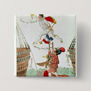 The Last Leap of a Great Man, 1815 15 Cm Square Badge