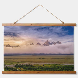 The Last Light at the Tetons Hanging Tapestry