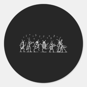 The Last Of The Bugs Vintage Insect Music Humour Classic Round Sticker