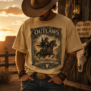 The Last Outlaws Vintage Western Tee