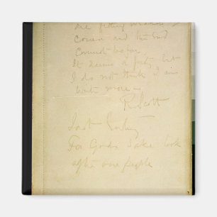 The last page of his diary, Antarctica Magnet