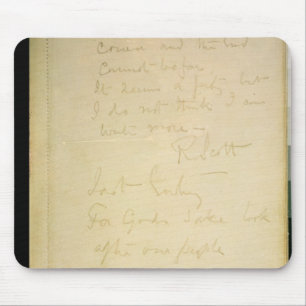 The last page of his diary, Antarctica Mouse Pad