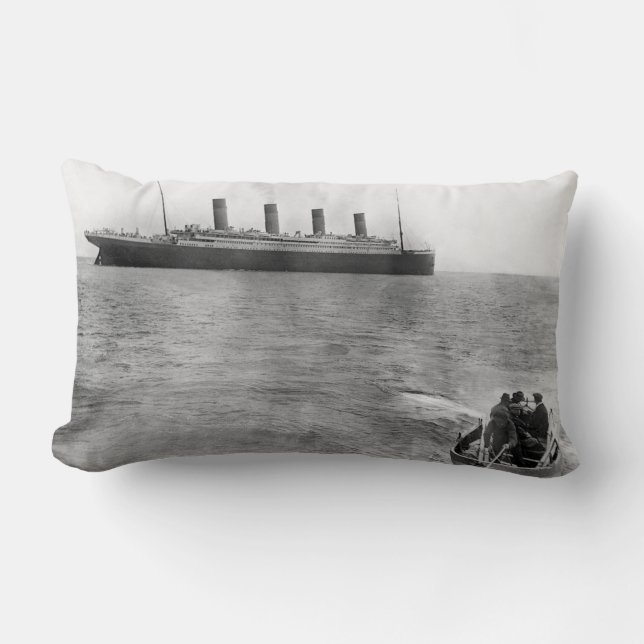 The last photo of the Titanic  Lumbar Cushion (Front)