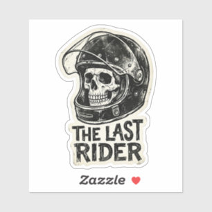 The Last Rider Biker Skull Vintage Helmet