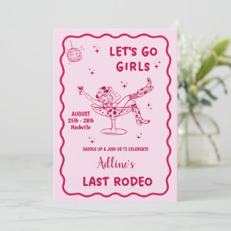 The Last Rodeo Nashville Bachelorette Weekend Invitation