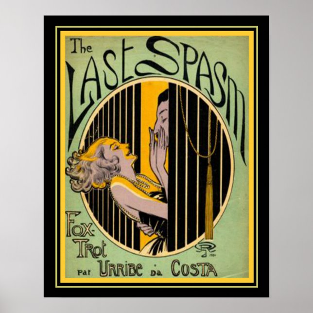 "The Last Spasm" Art Deco Foxtrot Print 16x20 (Front)