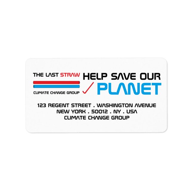 The Last Straw, Climate Change Label (Front)