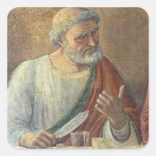 The Last Supper, 1480 (fresco) (detail of 61997) Square Sticker