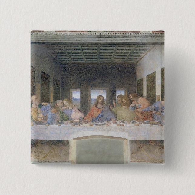 The Last Supper, 1495-97 2 15 Cm Square Badge (Front)