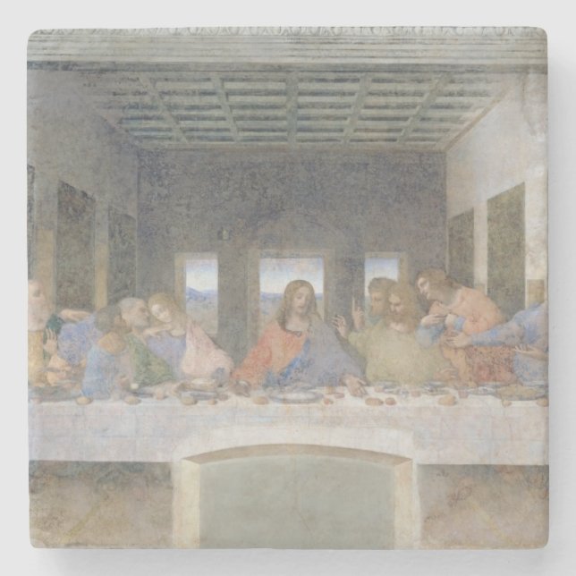 The Last Supper, 1495-97 (fresco) Stone Coaster (Front)