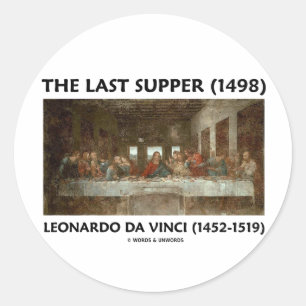 The Last Supper (1498) by Leonardo da Vinci Classic Round Sticker