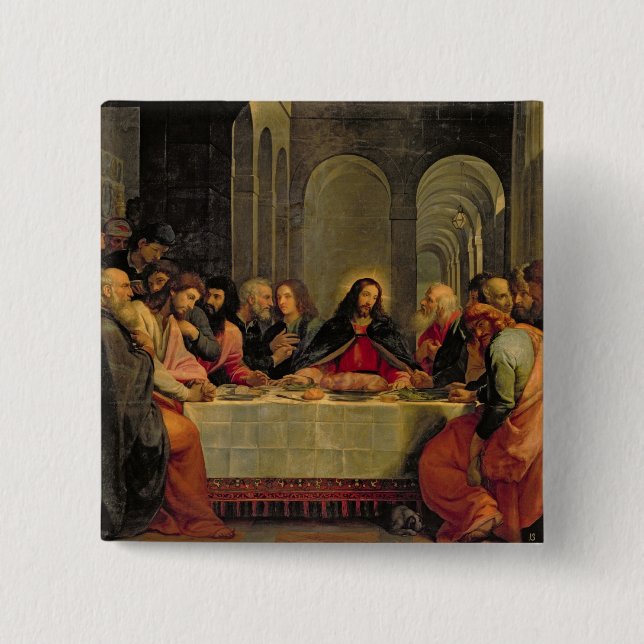 The Last Supper 2 15 Cm Square Badge (Front)