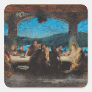 The Last Supper 3 Square Sticker