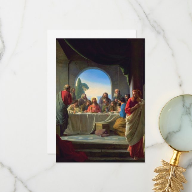 The Last Supper by Carl Bloch Thank You Card (Front/Back In Situ)