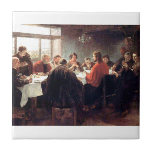 The Last Supper By Fritz Von Uhde 1886 Ceramic Tile