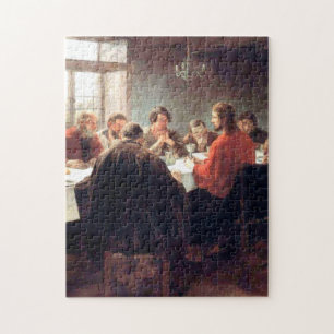 The Last Supper By Fritz Von Uhde 1886 Jigsaw Puzzle