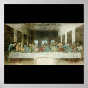 The Last Supper by Leonardo Da Vinci c. 1495-1498 Poster