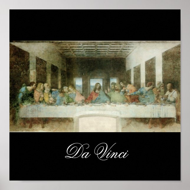 The Last Supper by Leonardo Da Vinci c. 1495-1498 Poster (Front)