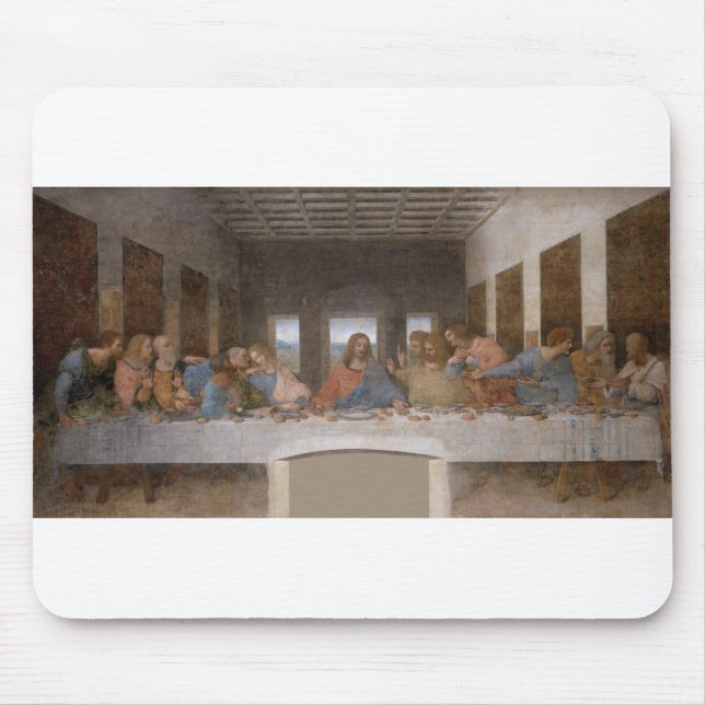 The Last Supper by Leonardo Da Vinci Mouse Pad (Front)