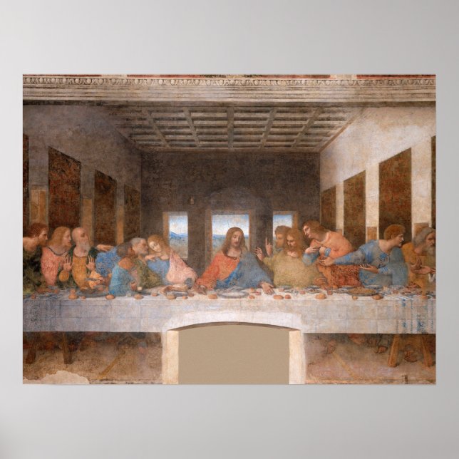 The Last Supper by Leonardo Da Vinci Poster (Front)