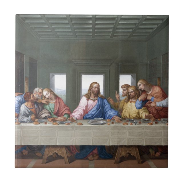 The Last Supper by Leonardo da Vinci Tile (Front)