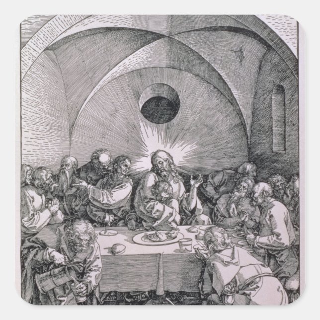 The Last Supper from the 'Great Passion' Square Sticker (Front)