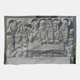 The Last Supper Gravestone Tea Towel