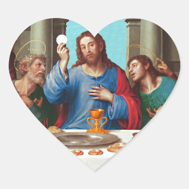 The last supper heart sticker (Front)