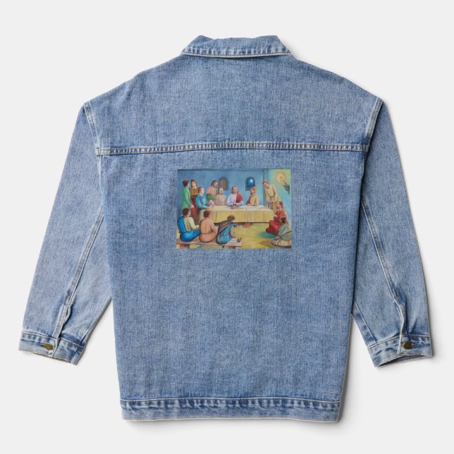 The Last Supper: Jesus and the Disciples Denim Jacket (Back)