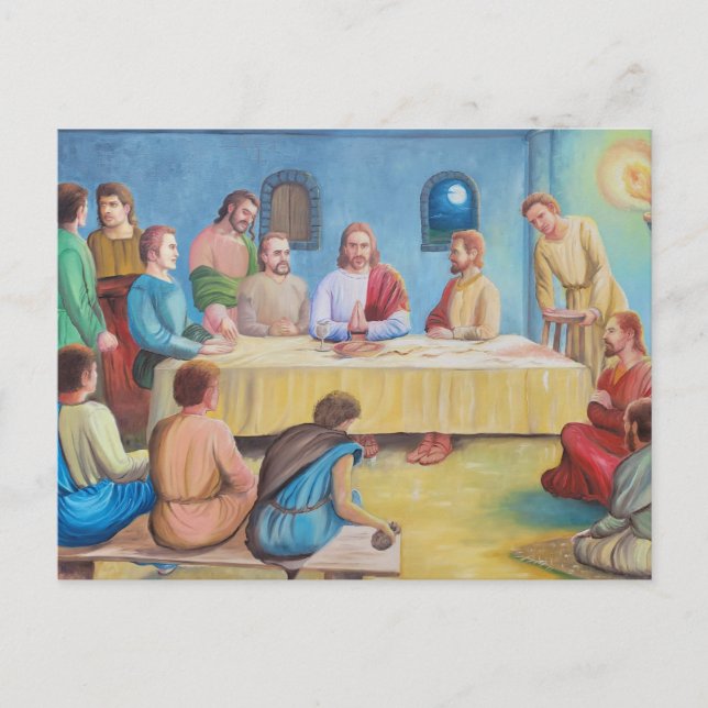 The Last Supper: Jesus and the Disciples Postcard (Front)